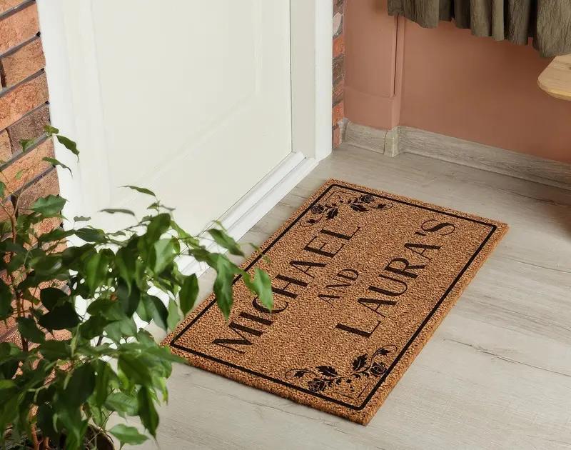 Elegant Printed Rug: Modern Floral Home Gift Doormat - 1