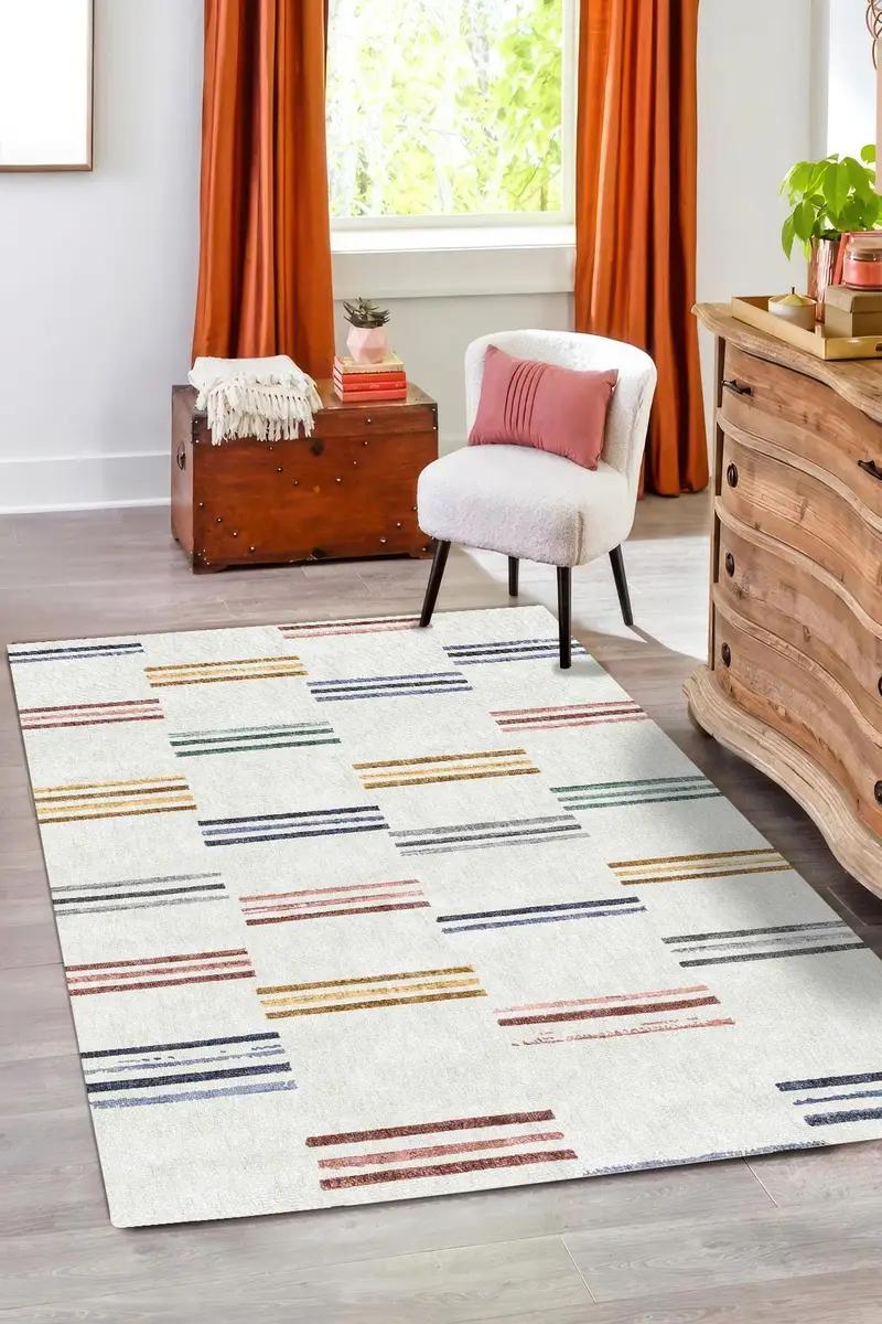 Elegant Tılsım Kadife Printed Rug: Modern Design & Comfort - 1