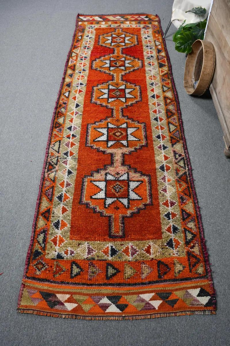 Orange & Purple Rug, 3x10.1 ft Animal Print - 1