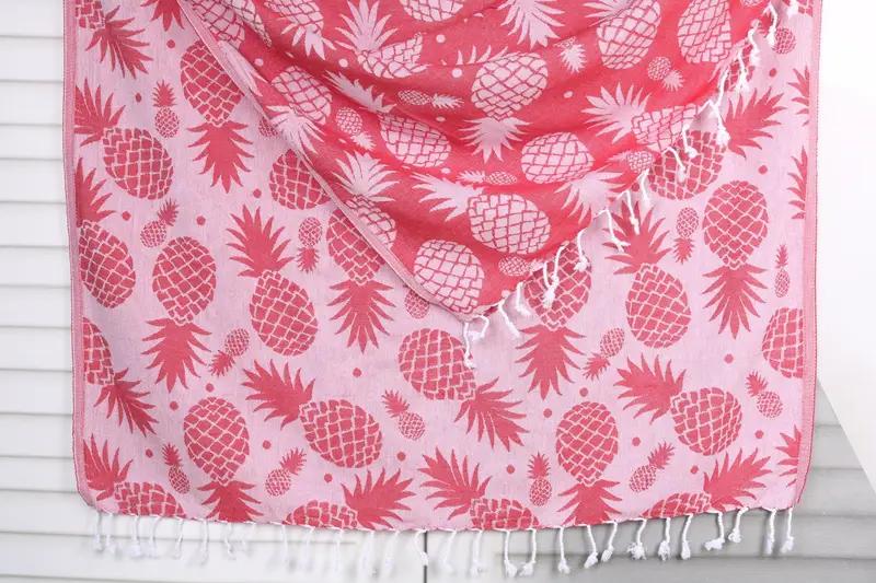 70x36 Cotton Pineapple Design Towel, Gift For Wedding Day, Bridesmaid Proposal Gift, Bachelorette Party Gift, Housewarming Gift, Travel towel - 1