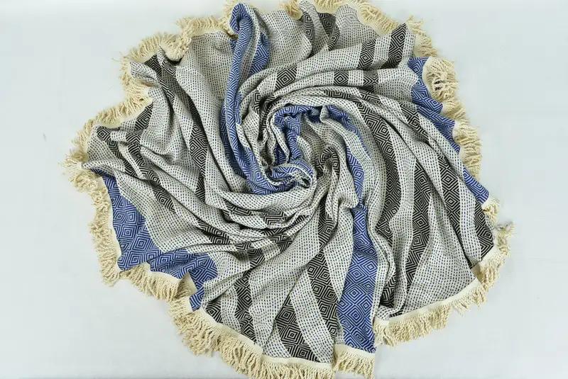 Turkish Towel Set, Embroidered Towel, Bachelorette Beach Towel, 64x64 Cotton Round Diamond Towel, Bachelor Gift, Wedding Gift, Turkish Towel Beach - 1