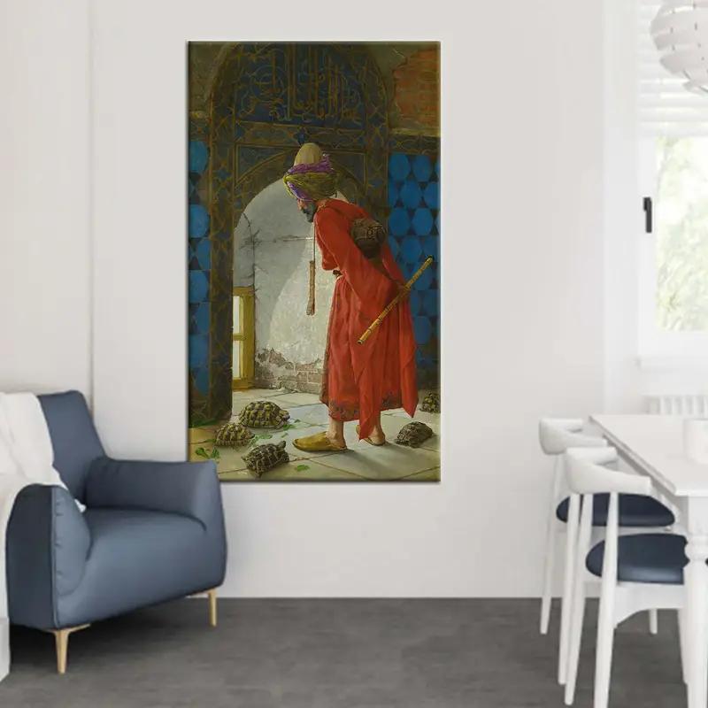 Osman Hamdi Bey, The Tortoise Trainer, Gobelin Tapestry, Decor de pared, decoración del hogar, arte de pared, regalo, decoración, arte natural, tortuga Arte Art - 1